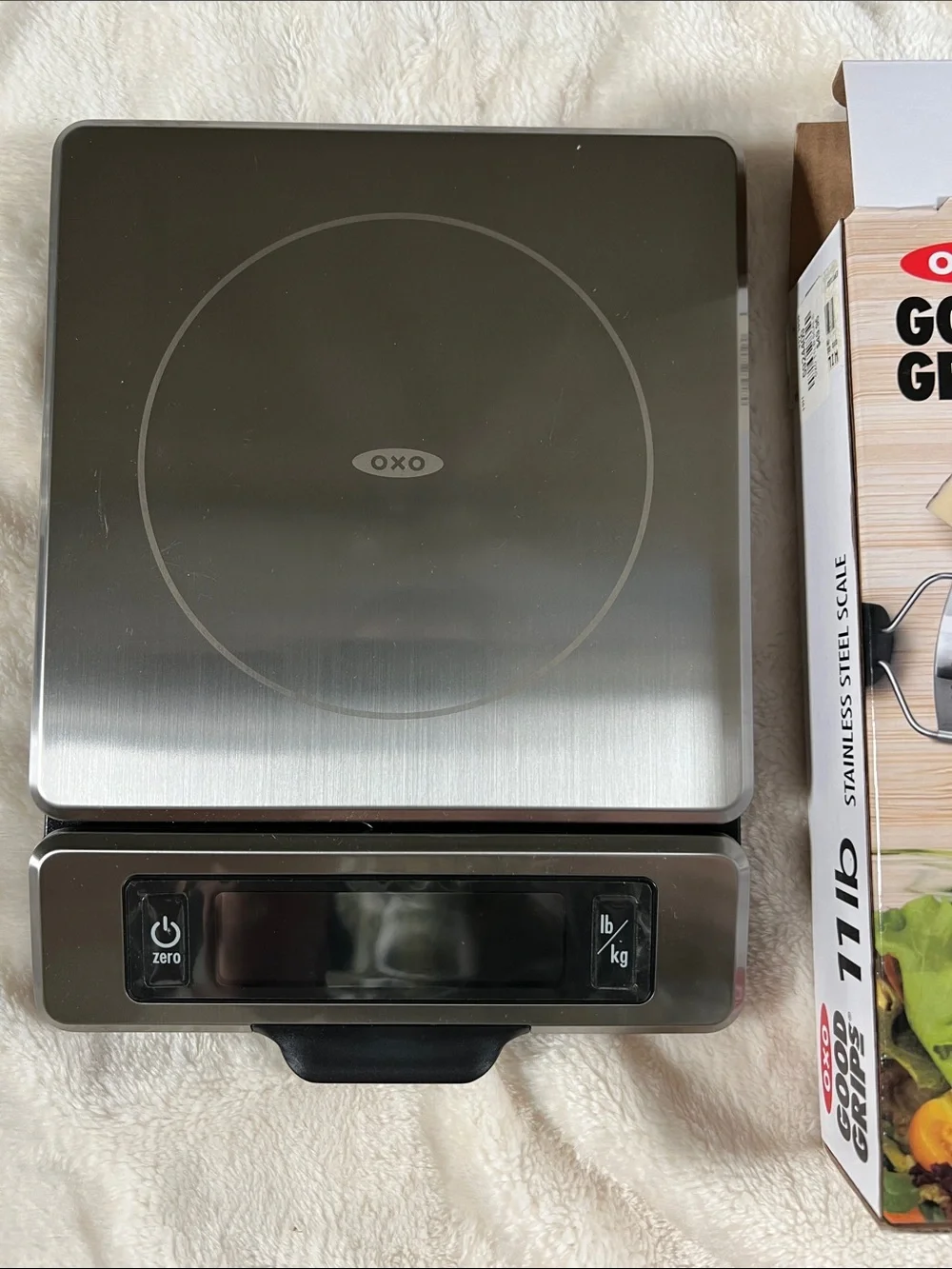 Oxo Good Grips Stainless Steel Digital Scale in Silver and Black